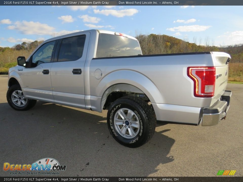 2016 Ford F150 XLT SuperCrew 4x4 Ingot Silver / Medium Earth Gray Photo #8