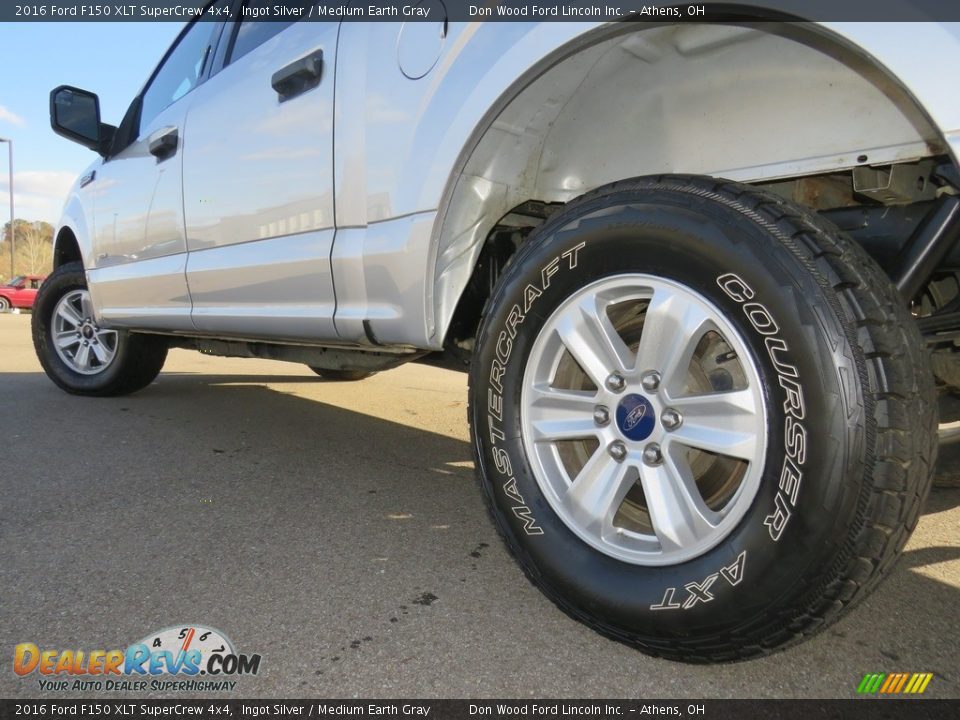 2016 Ford F150 XLT SuperCrew 4x4 Ingot Silver / Medium Earth Gray Photo #9