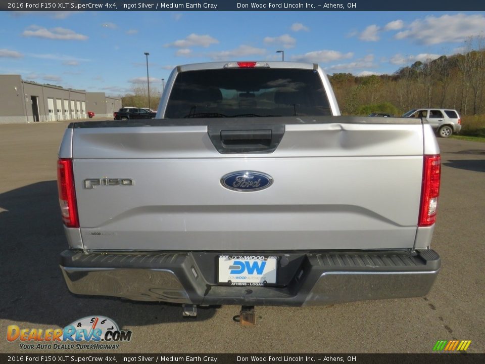 2016 Ford F150 XLT SuperCrew 4x4 Ingot Silver / Medium Earth Gray Photo #10