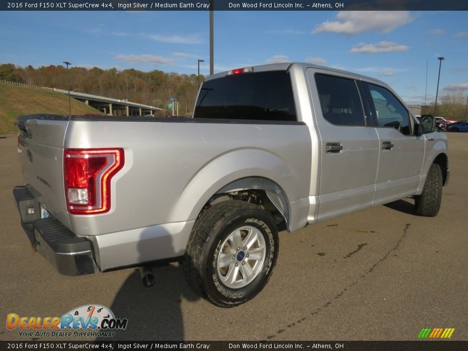 2016 Ford F150 XLT SuperCrew 4x4 Ingot Silver / Medium Earth Gray Photo #12