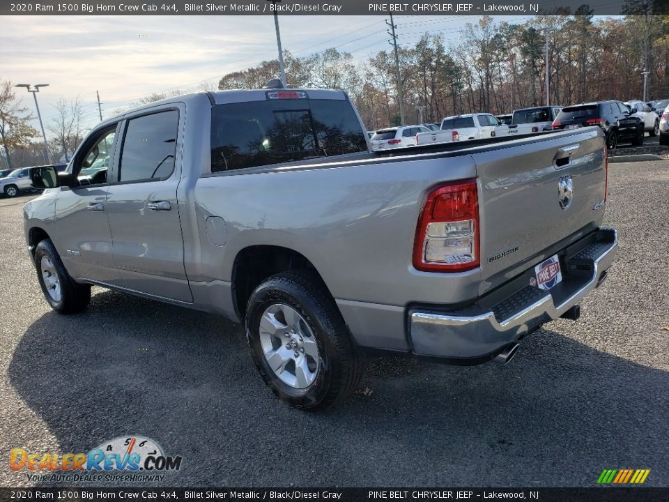 2020 Ram 1500 Big Horn Crew Cab 4x4 Billet Silver Metallic / Black/Diesel Gray Photo #5