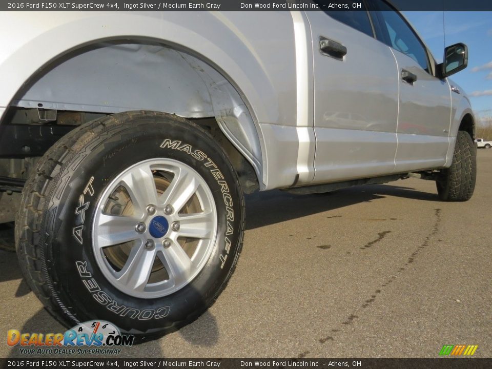 2016 Ford F150 XLT SuperCrew 4x4 Ingot Silver / Medium Earth Gray Photo #13