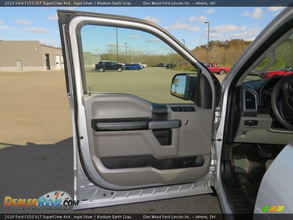 2016 Ford F150 XLT SuperCrew 4x4 Ingot Silver / Medium Earth Gray Photo #14