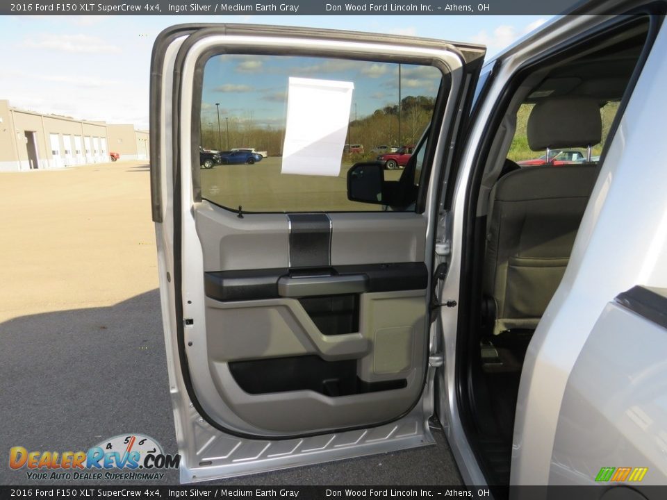 2016 Ford F150 XLT SuperCrew 4x4 Ingot Silver / Medium Earth Gray Photo #18