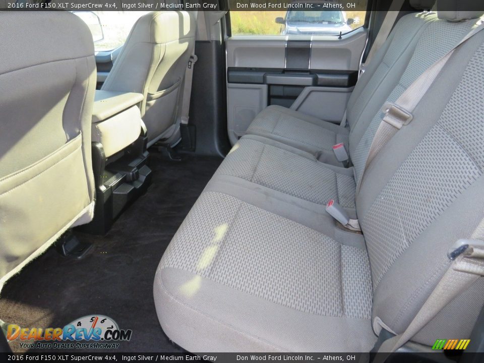 2016 Ford F150 XLT SuperCrew 4x4 Ingot Silver / Medium Earth Gray Photo #19