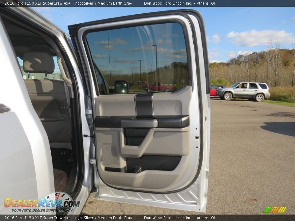 2016 Ford F150 XLT SuperCrew 4x4 Ingot Silver / Medium Earth Gray Photo #20