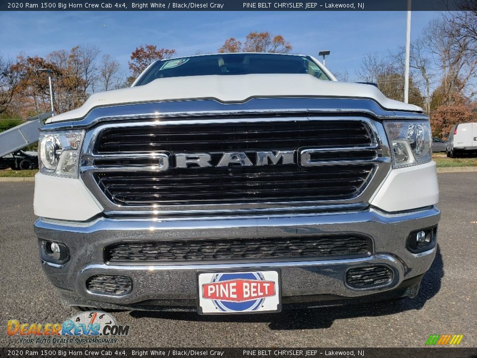 2020 Ram 1500 Big Horn Crew Cab 4x4 Bright White / Black/Diesel Gray Photo #2