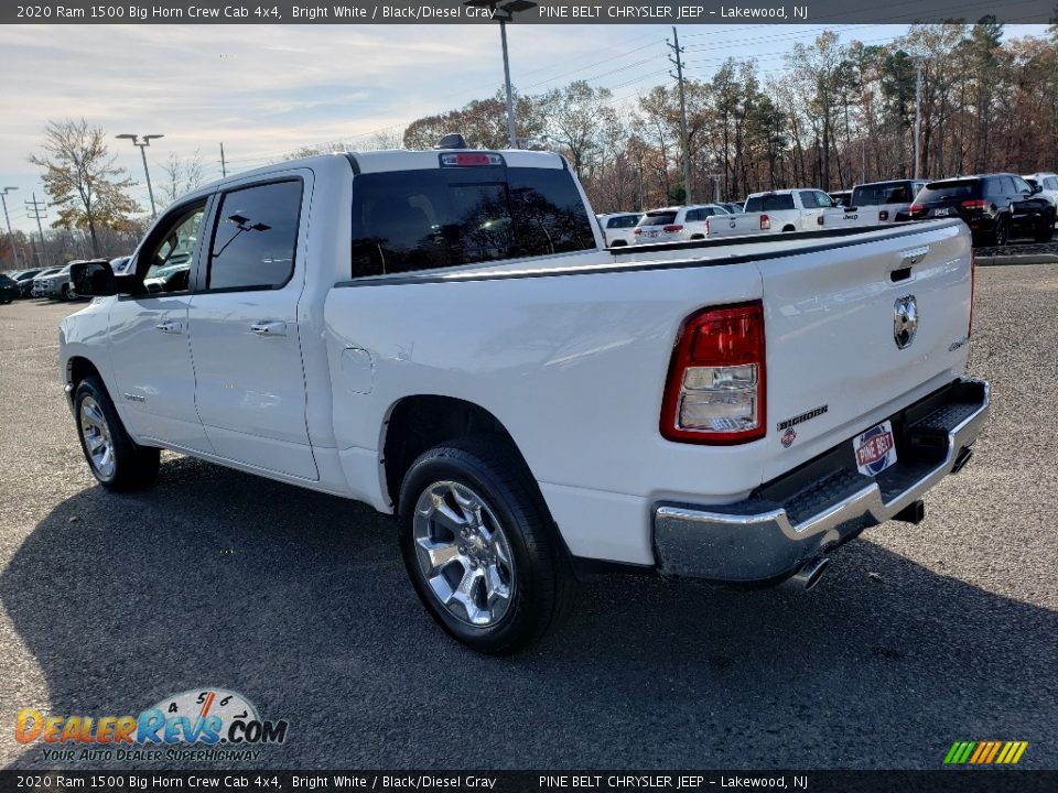 2020 Ram 1500 Big Horn Crew Cab 4x4 Bright White / Black/Diesel Gray Photo #4