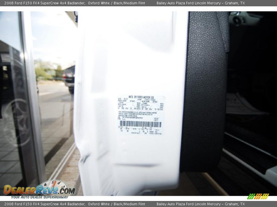 2008 Ford F150 FX4 SuperCrew 4x4 Badlander Oxford White / Black/Medium Flint Photo #26