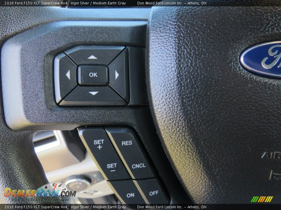2016 Ford F150 XLT SuperCrew 4x4 Ingot Silver / Medium Earth Gray Photo #29