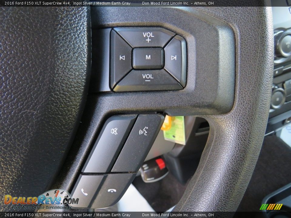 2016 Ford F150 XLT SuperCrew 4x4 Ingot Silver / Medium Earth Gray Photo #30