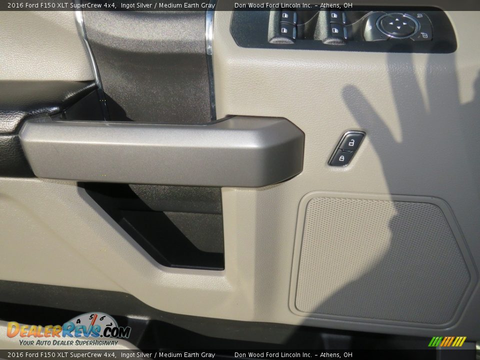 2016 Ford F150 XLT SuperCrew 4x4 Ingot Silver / Medium Earth Gray Photo #32