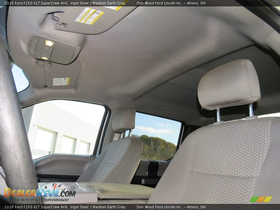 2016 Ford F150 XLT SuperCrew 4x4 Ingot Silver / Medium Earth Gray Photo #36