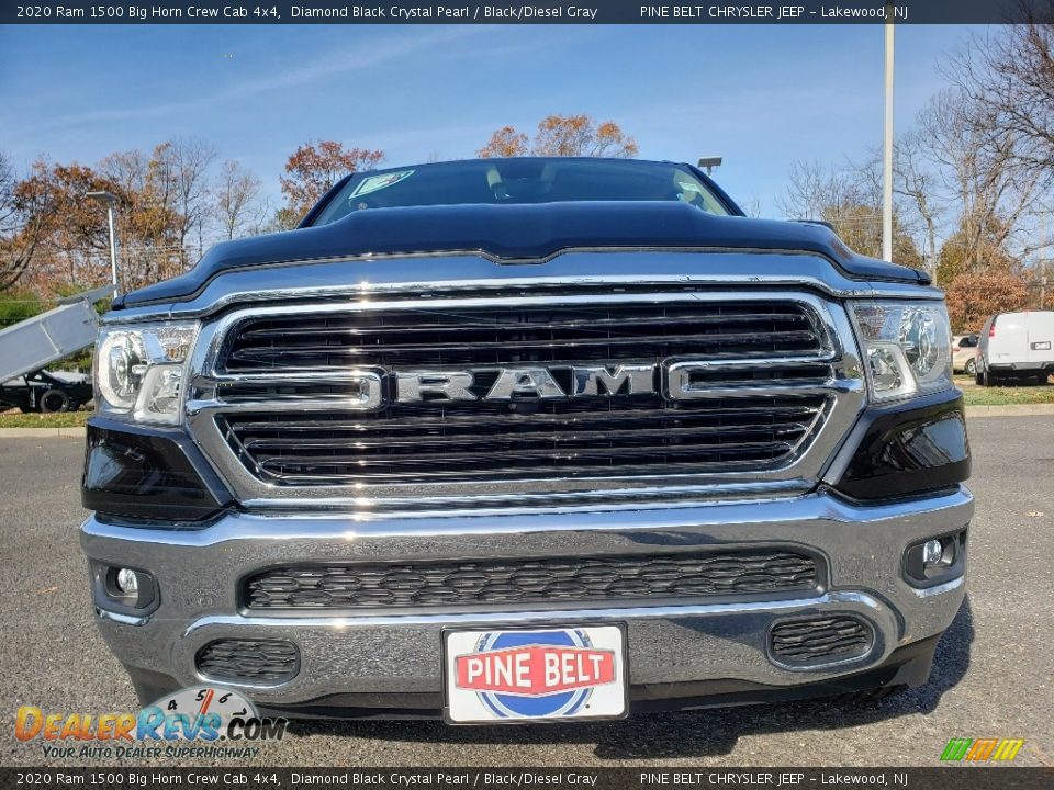 2020 Ram 1500 Big Horn Crew Cab 4x4 Diamond Black Crystal Pearl / Black/Diesel Gray Photo #2