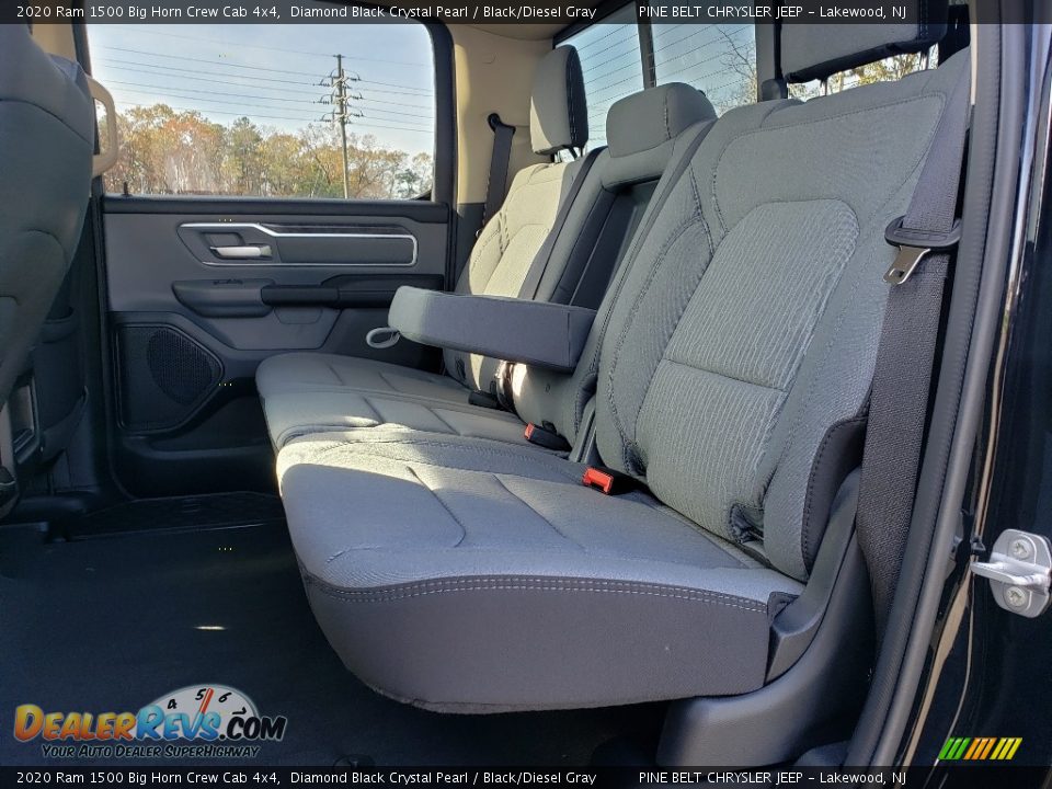2020 Ram 1500 Big Horn Crew Cab 4x4 Diamond Black Crystal Pearl / Black/Diesel Gray Photo #6