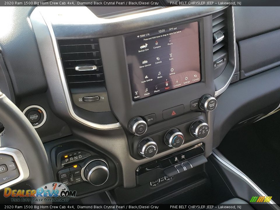 2020 Ram 1500 Big Horn Crew Cab 4x4 Diamond Black Crystal Pearl / Black/Diesel Gray Photo #10