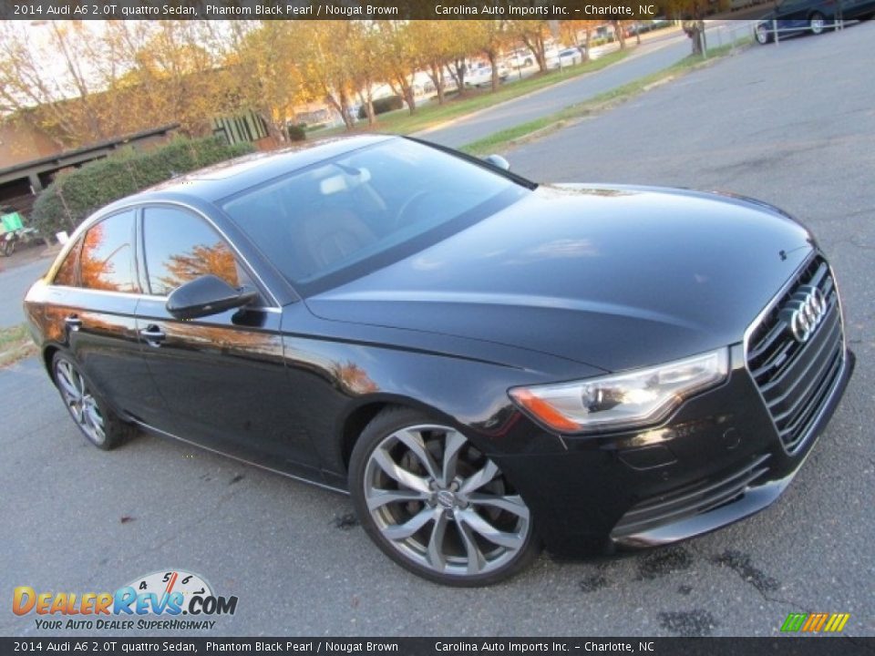 2014 Audi A6 2.0T quattro Sedan Phantom Black Pearl / Nougat Brown Photo #3