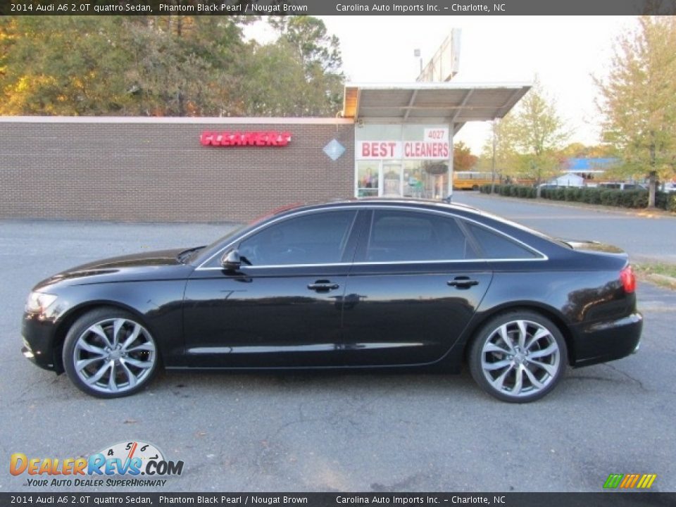 2014 Audi A6 2.0T quattro Sedan Phantom Black Pearl / Nougat Brown Photo #7