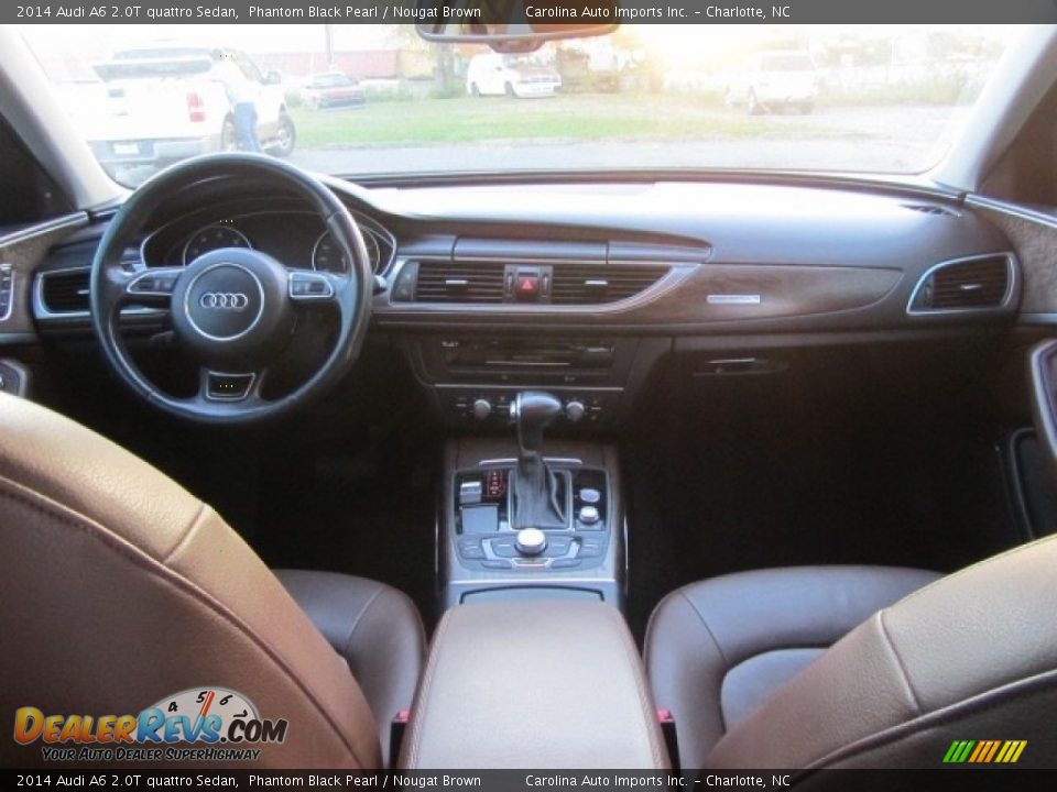 2014 Audi A6 2.0T quattro Sedan Phantom Black Pearl / Nougat Brown Photo #13