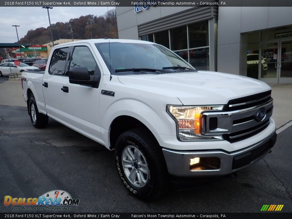 2018 Ford F150 XLT SuperCrew 4x4 Oxford White / Earth Gray Photo #8