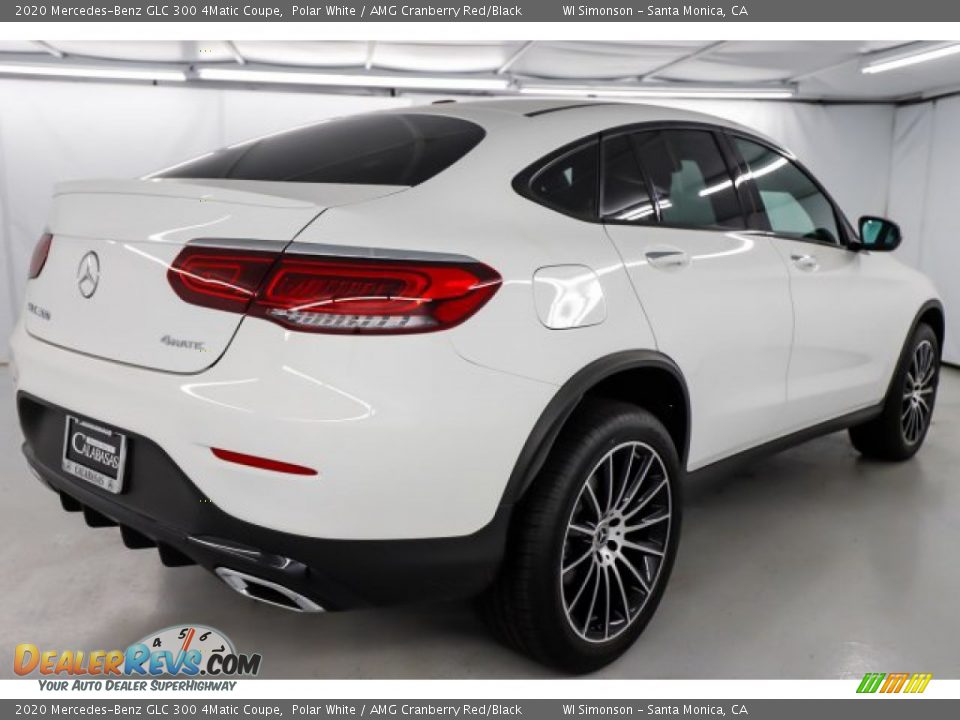 2020 Mercedes-Benz GLC 300 4Matic Coupe Polar White / AMG Cranberry Red/Black Photo #3