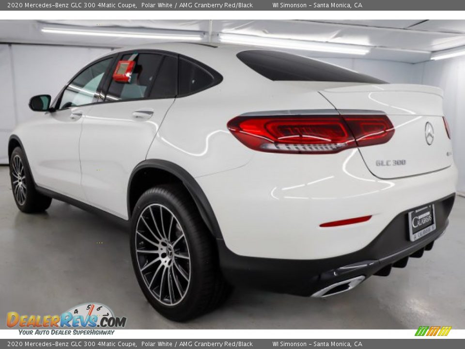 2020 Mercedes-Benz GLC 300 4Matic Coupe Polar White / AMG Cranberry Red/Black Photo #5