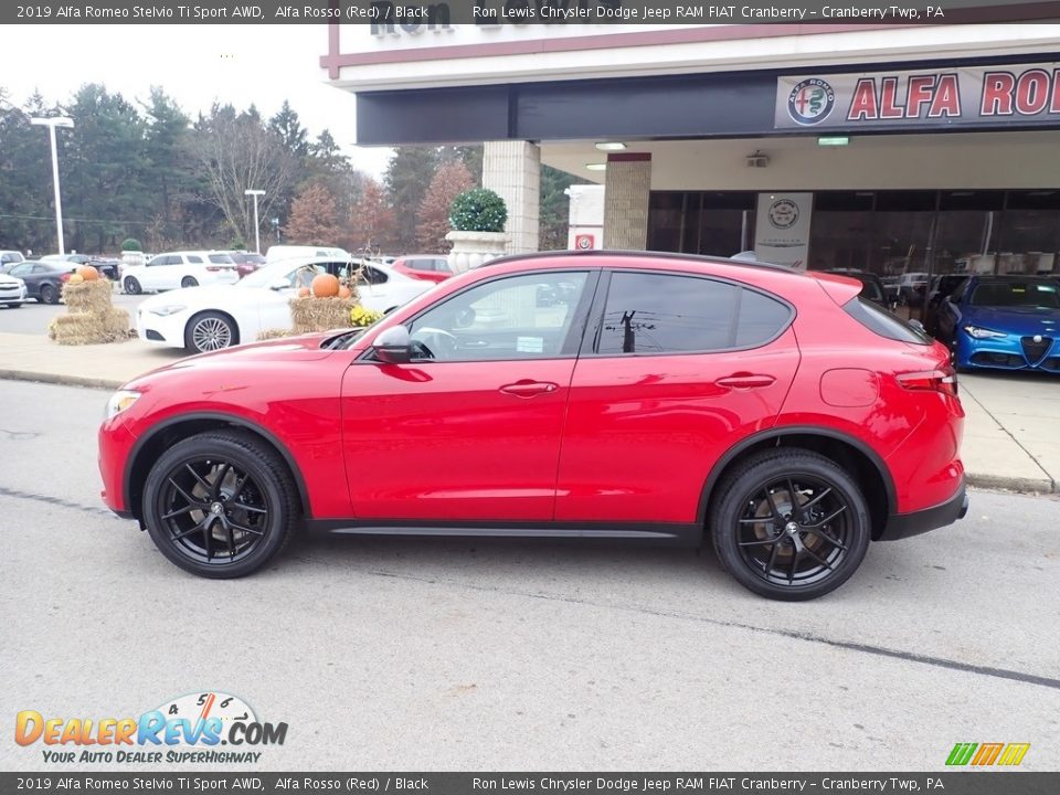 2019 Alfa Romeo Stelvio Ti Sport AWD Alfa Rosso (Red) / Black Photo #3