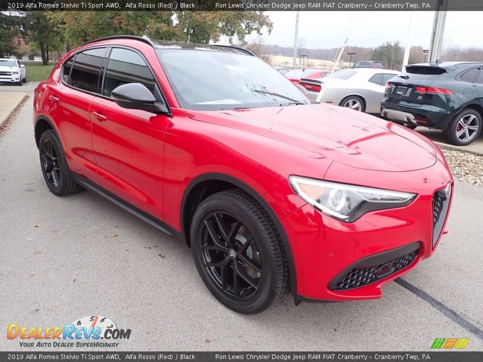 2019 Alfa Romeo Stelvio Ti Sport AWD Alfa Rosso (Red) / Black Photo #10
