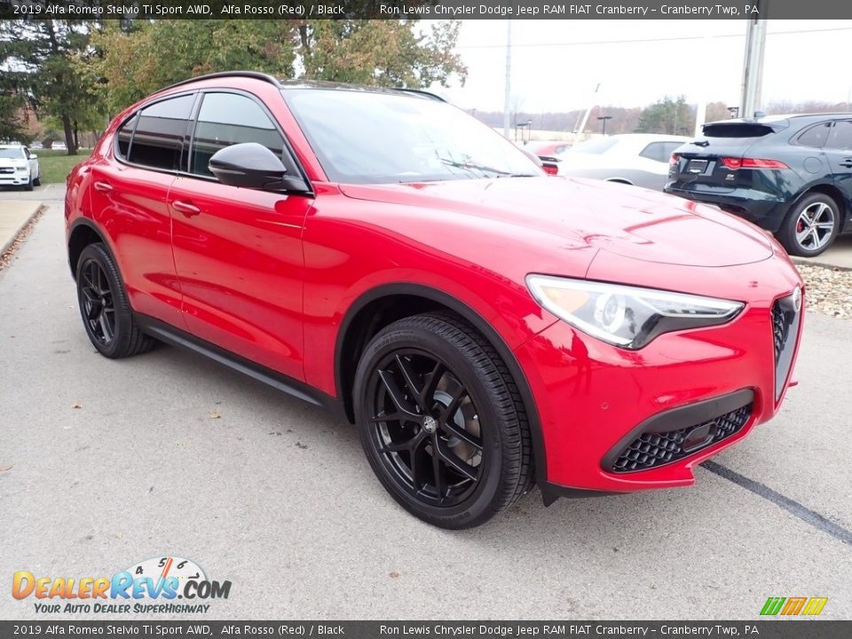 2019 Alfa Romeo Stelvio Ti Sport AWD Alfa Rosso (Red) / Black Photo #11