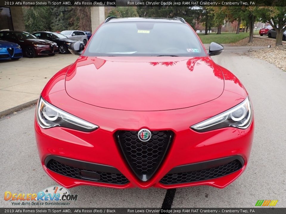 2019 Alfa Romeo Stelvio Ti Sport AWD Alfa Rosso (Red) / Black Photo #12