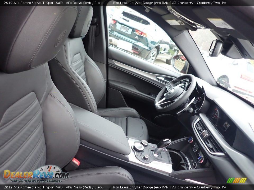 2019 Alfa Romeo Stelvio Ti Sport AWD Alfa Rosso (Red) / Black Photo #13