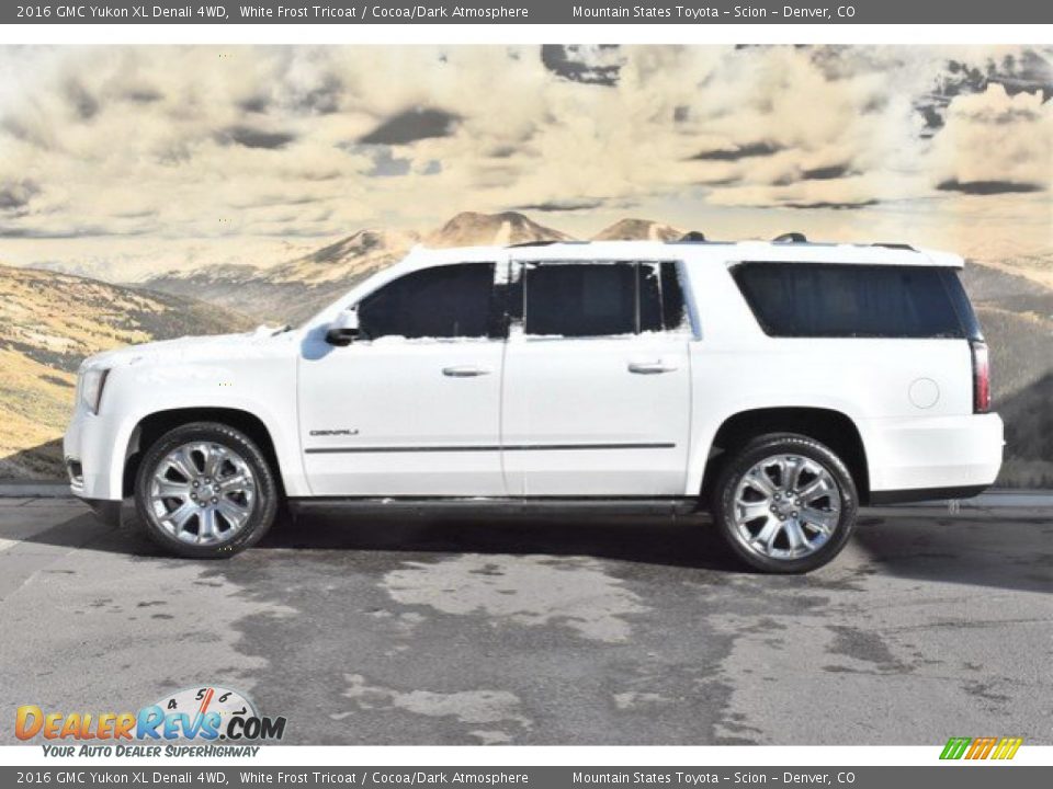 2016 GMC Yukon XL Denali 4WD White Frost Tricoat / Cocoa/Dark Atmosphere Photo #6
