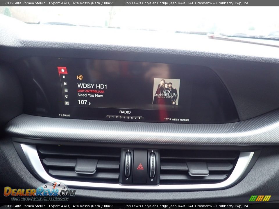 2019 Alfa Romeo Stelvio Ti Sport AWD Alfa Rosso (Red) / Black Photo #20