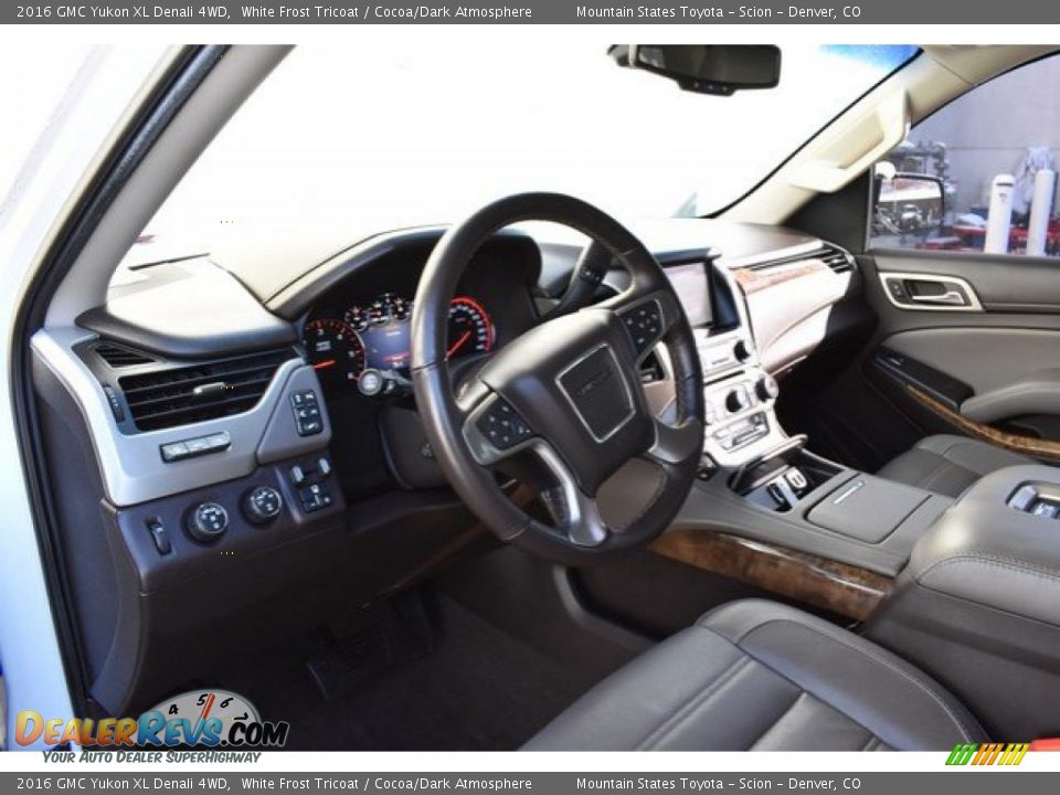 2016 GMC Yukon XL Denali 4WD White Frost Tricoat / Cocoa/Dark Atmosphere Photo #10