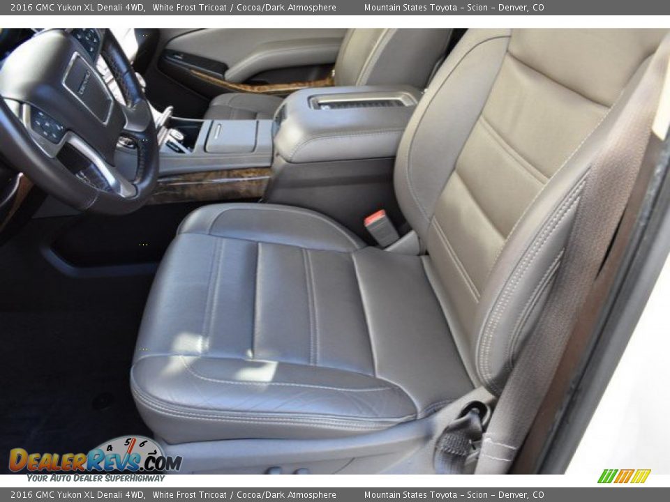 2016 GMC Yukon XL Denali 4WD White Frost Tricoat / Cocoa/Dark Atmosphere Photo #11