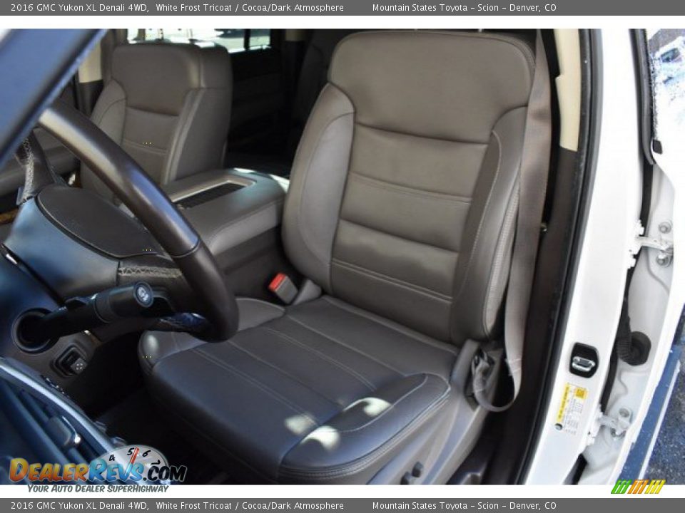 2016 GMC Yukon XL Denali 4WD White Frost Tricoat / Cocoa/Dark Atmosphere Photo #12