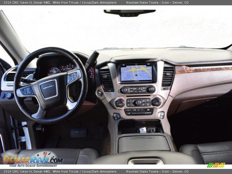 2016 GMC Yukon XL Denali 4WD White Frost Tricoat / Cocoa/Dark Atmosphere Photo #13