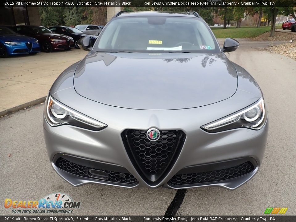 2019 Alfa Romeo Stelvio Ti Sport AWD Stromboli Gray Metallic / Black Photo #10