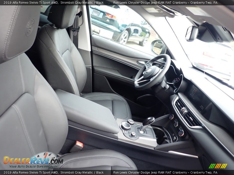 2019 Alfa Romeo Stelvio Ti Sport AWD Stromboli Gray Metallic / Black Photo #11