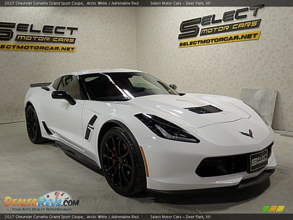 2017 Chevrolet Corvette Grand Sport Coupe Arctic White / Adrenaline Red Photo #3