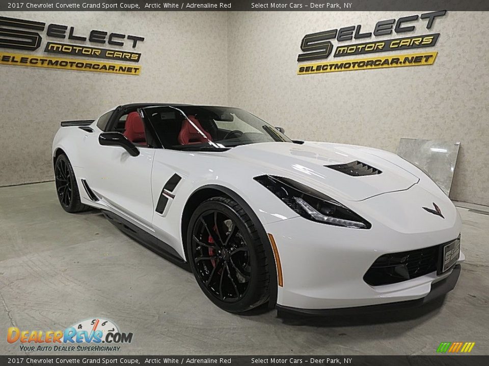 2017 Chevrolet Corvette Grand Sport Coupe Arctic White / Adrenaline Red Photo #4