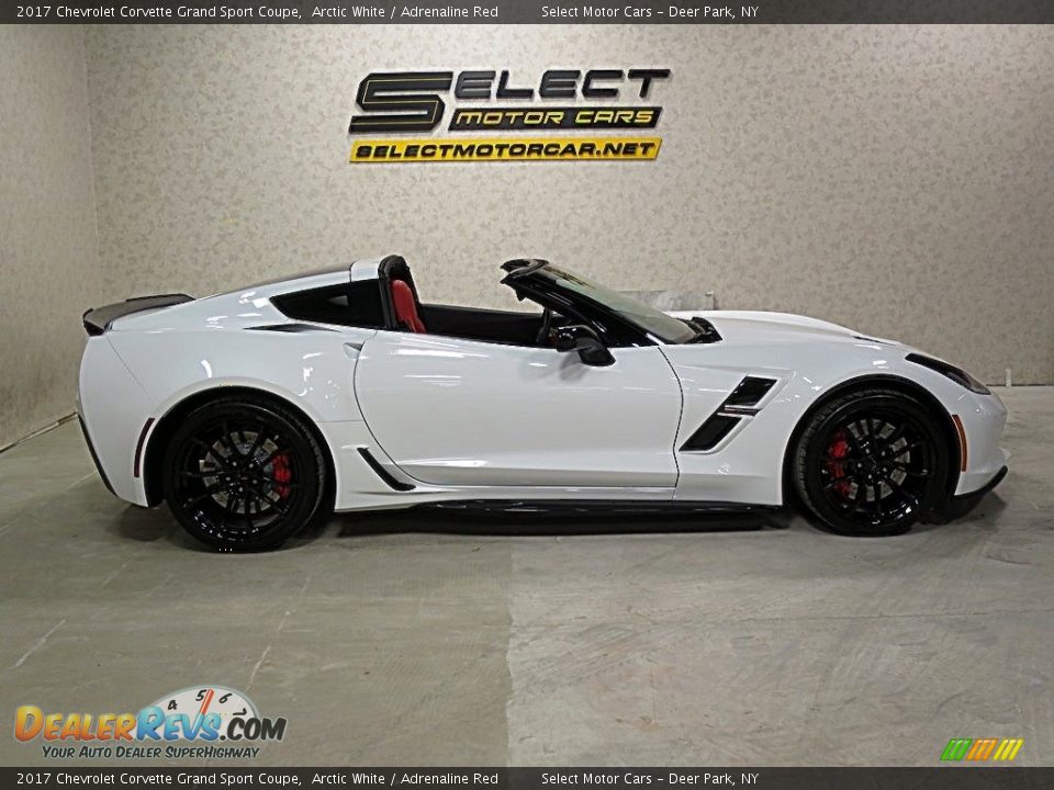 2017 Chevrolet Corvette Grand Sport Coupe Arctic White / Adrenaline Red Photo #6