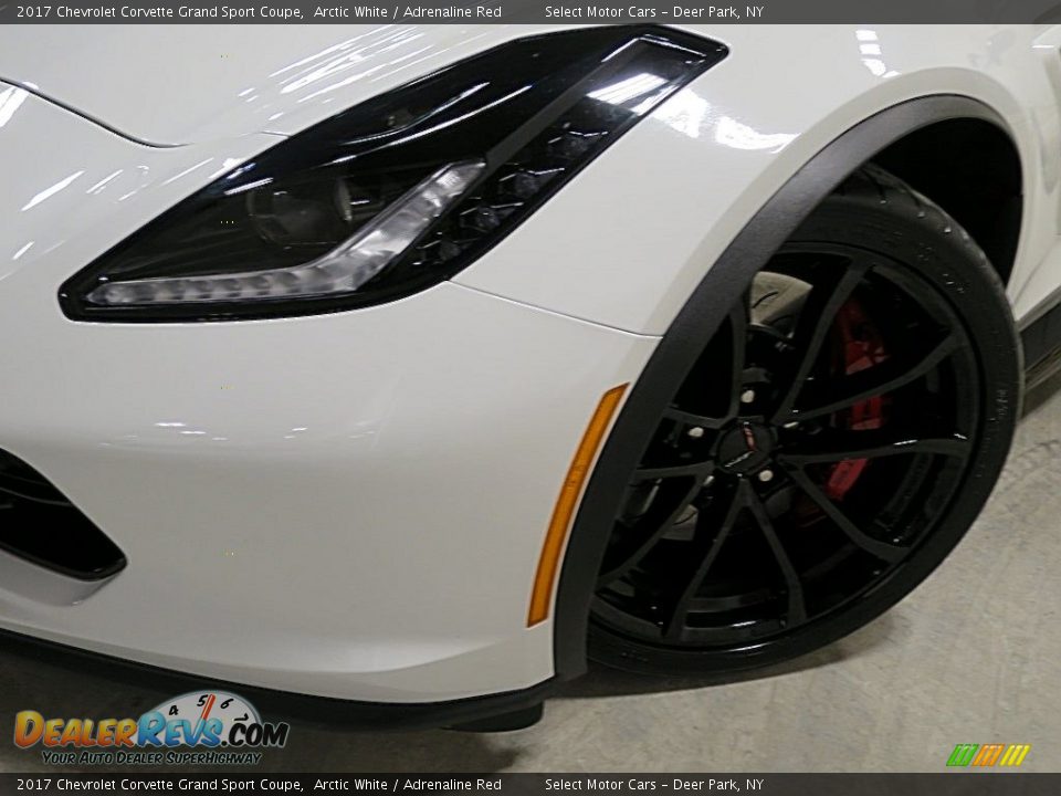 2017 Chevrolet Corvette Grand Sport Coupe Arctic White / Adrenaline Red Photo #9