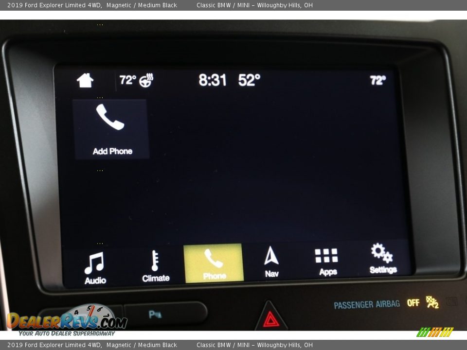 2019 Ford Explorer Limited 4WD Magnetic / Medium Black Photo #11