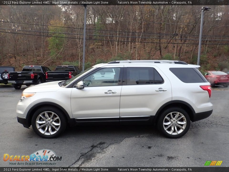 2013 Ford Explorer Limited 4WD Ingot Silver Metallic / Medium Light Stone Photo #5