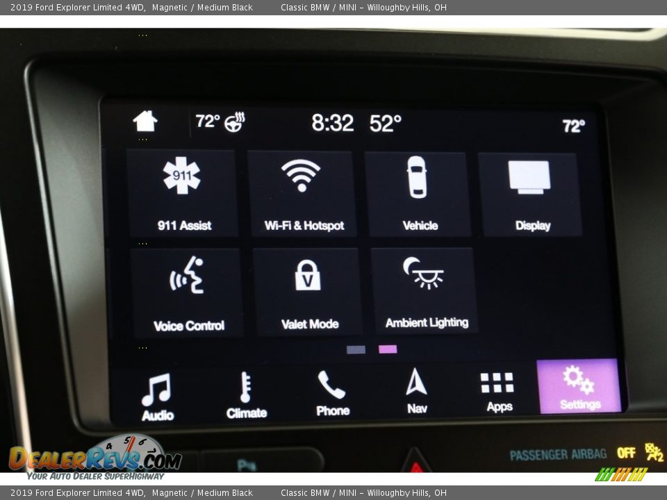 2019 Ford Explorer Limited 4WD Magnetic / Medium Black Photo #15