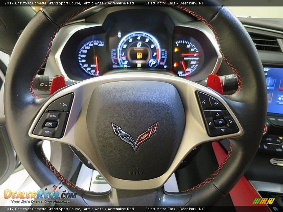 2017 Chevrolet Corvette Grand Sport Coupe Arctic White / Adrenaline Red Photo #29