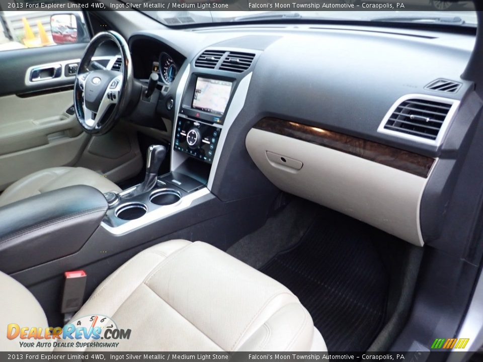 2013 Ford Explorer Limited 4WD Ingot Silver Metallic / Medium Light Stone Photo #12