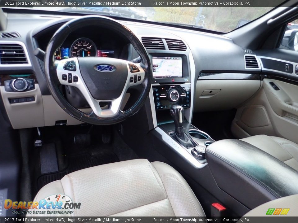 2013 Ford Explorer Limited 4WD Ingot Silver Metallic / Medium Light Stone Photo #17