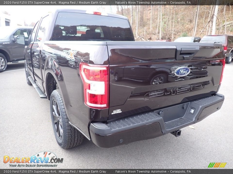 2020 Ford F150 STX SuperCrew 4x4 Magma Red / Medium Earth Gray Photo #6